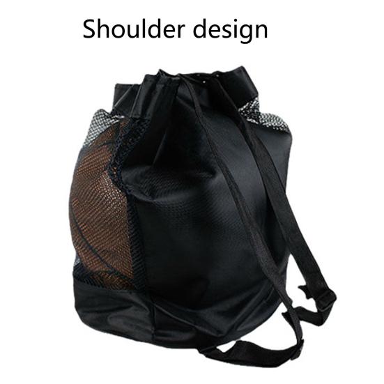 Basketball Rucksack Halbes Netz Kordelzugöffnung Aufbewahrung Ball Tragbar Verstellbare Träger Rucksack