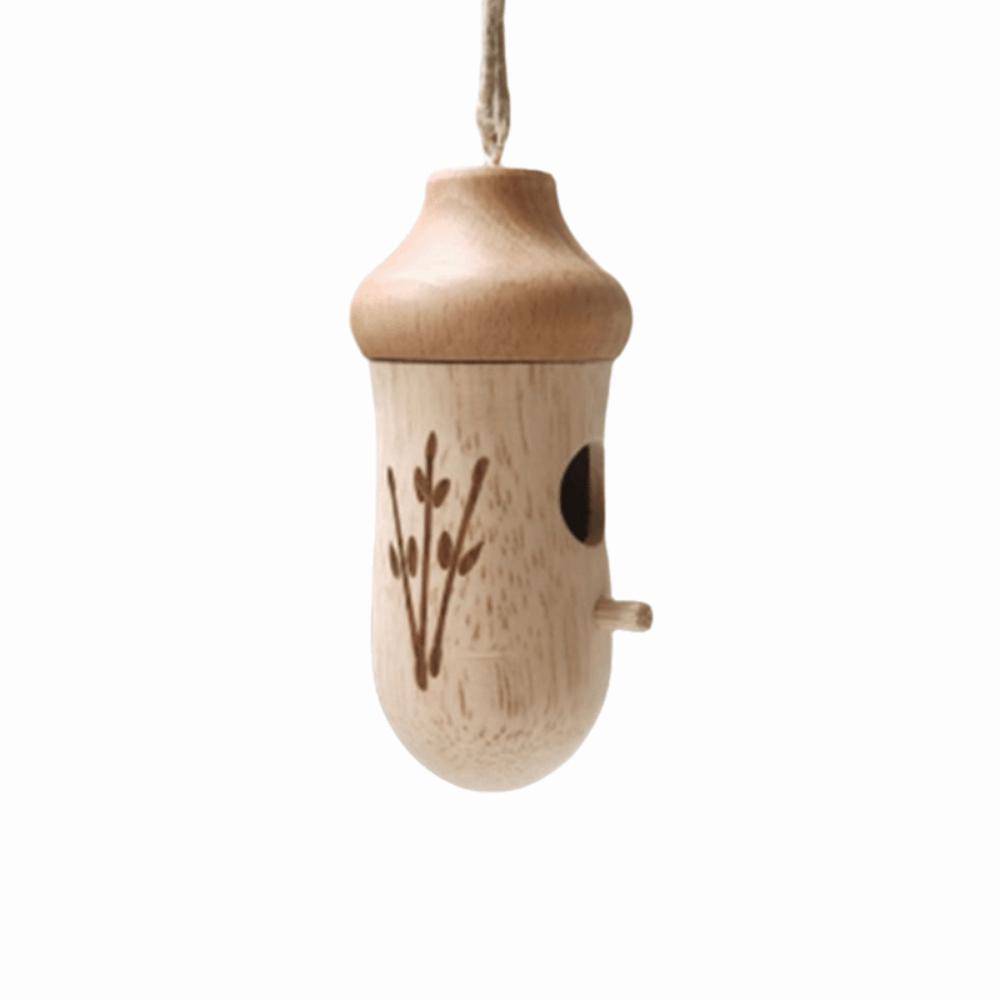 Mini Hanging Bird House Wooden Hummingbird Feeder Hummingbird House Garden Courtyard Decor style 2