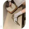 Frühling 2025 neue spitze Retro Mary Jane Keilabsatz kleine Lederschuhe flacher Ausschnitt Ein-Wort-Schnalle hochhackige Einzel Schuhe Frauen