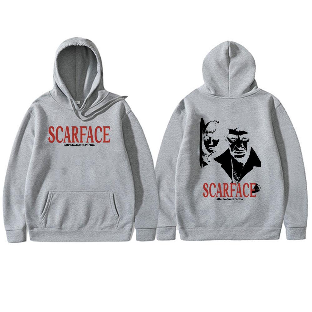 Movie Scarface Al Pacino Graphic Hoodie Vintage Tony Montana Hooded Sweatshirt Men Women Hip Hop Rock Oversized Pullover Hoodies