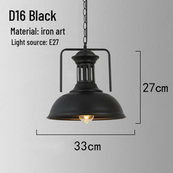 Retro Industrial Wrought Iron Pendant Lamp - Minimalist Style for Bars, Hotels, and Restaurants