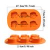 Pumpkin Chocolate Mold Fall Thanksgiving Pumpkin Silicone Mold With 6 Grids Non Stick Dessert Baking Tray Pastry Baking Pan For