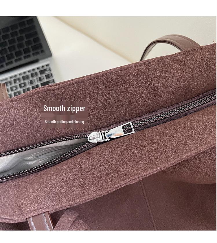 Women's Retro Matte Deerskin Tote - Large Capacity Versatile Shoulder Bag