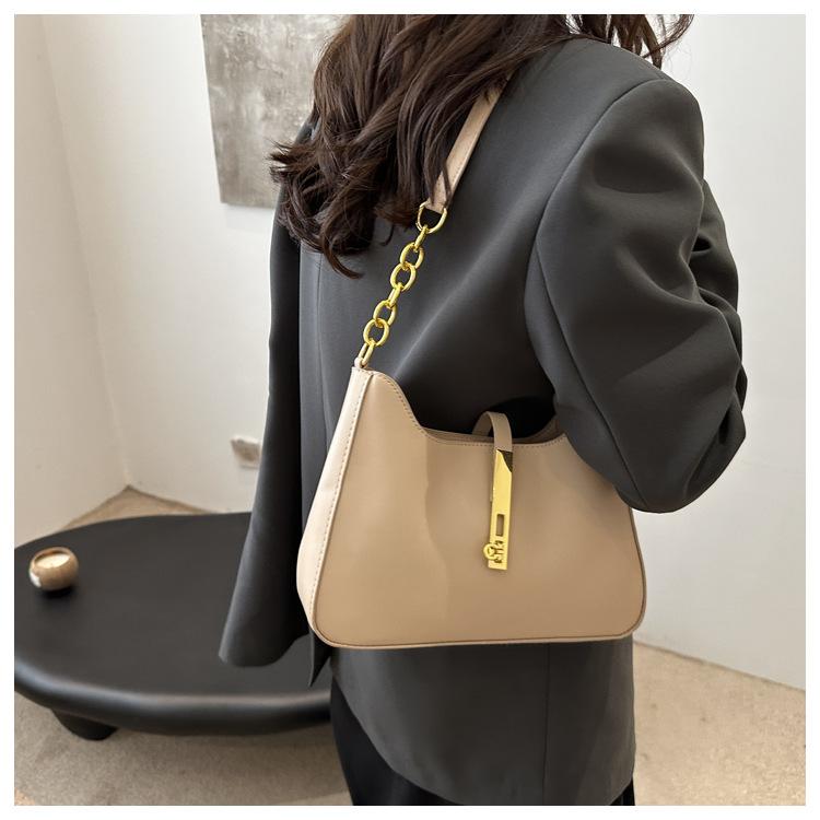Schicke französische Stil Kunstleder Umhängetasche 2026 Neue Mode Damen Achseltasche