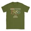Streetwear TShirt Summer Vintage 1986 40th Birthday Aged Perfectly Gift Novelty T Shirts Cotton Tee Shirt for Couple Top Tees