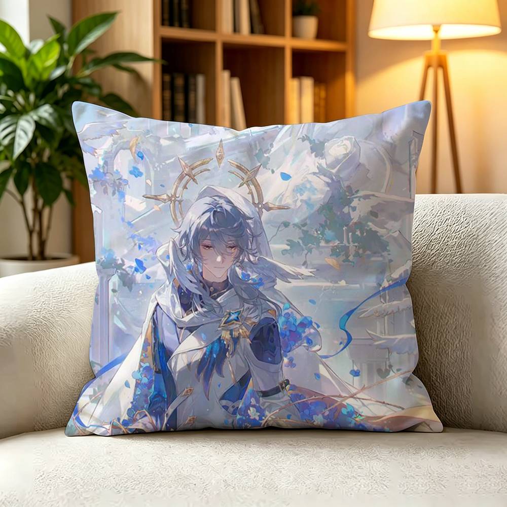 HHonkai Star Rail Sunday Square DoubleSided printed Pillow Case Bedroom Bedside Pillow Sofa Cushion Cover