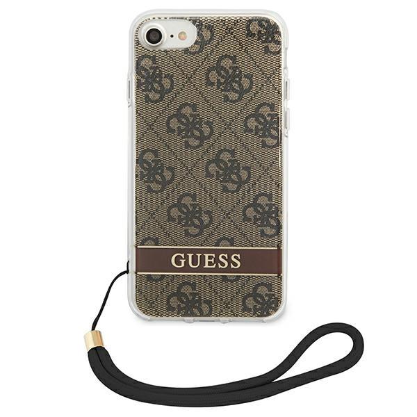 Guess Guohci8H4Stw Iphone Se 2022 / Se 2020 / 7/ 8 Brown Hardcase 4G Print Strap