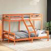 VidaXL Bunk Bed 80x200/140x200 Cm Wax Brown Solid Pine Wood, Bed, Bed Frame, Loft Bed, Bedroom Furniture 3207168