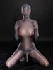 Sexy Women Full Cover Glossiness Bodysuit Sheer See Through Maid Tights Stain Smooth One Piece Suit Bulge Pouch Leotard