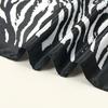 90*90cm Satin Silk Square Scarf Woman Fashion Kerchief Neck Head/Hair Scarves Bandana Handkerchief Zebra Stripes Headscarf