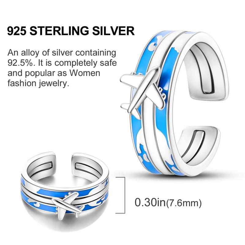 2023 925 Sterling Silver Sun Rainbow Ring Butterfly Rings Beaded for Women Original Design Luxury Fine Jewelry Gift Party