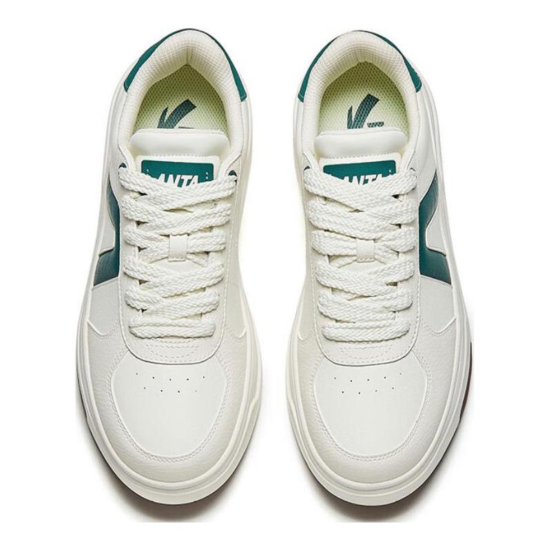 Anta A Road Comfortable Versatile Wear-Resistant Non-Slip Low-Top Skate Shoes Men Skate Shoes White Green 112448023-3