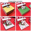 Christmas Village House 3D Memo Pad Aesthetic Desktop Holder Paper Pad Winter Carving Holiday C U0W6