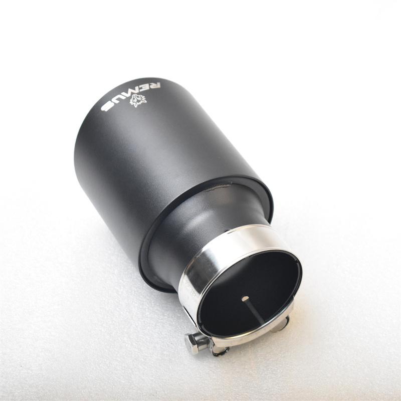 RE Car exhaust pipe frosted black slanted mouth, universal modification tip for automobiles