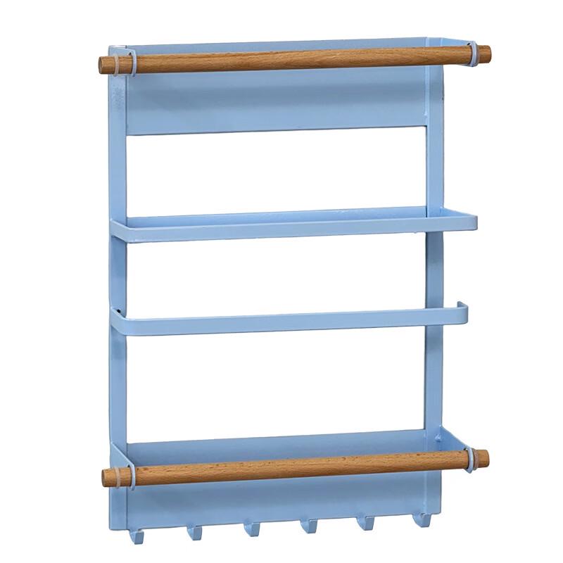 Magnetic Refrigerator Storage Rack with Cling Film Dispenser