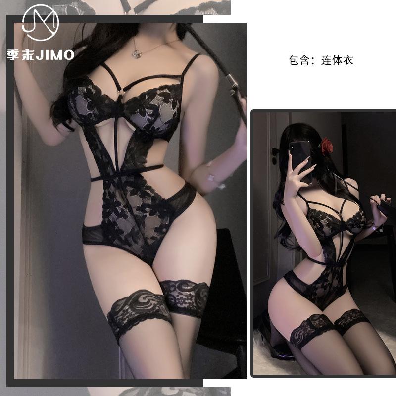 Sexy underwear new temperament suspender onesie sexy lace perspective waist women free of temptation