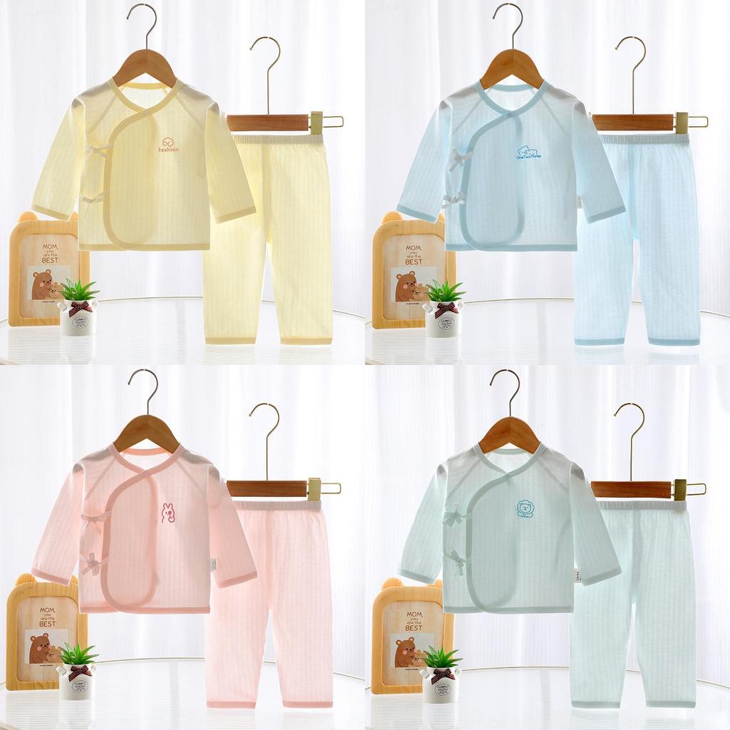 Baby Summer Lightweight Cotton Kimono Set With Antibacterial Feature For Newborns
