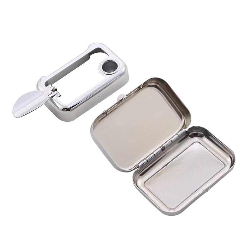 Mini Portable Metal Cigarette Ashtray Fashion Ashtray wiht Lockable Lid Desktop Ash Case Outdoor Pocket Ashtray Gift For Man
