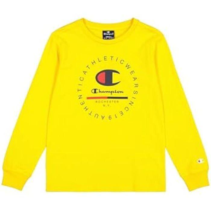 Top - CHAMPION - Garçon - Manches Longues - Jaune - Automne-Hiver 2024