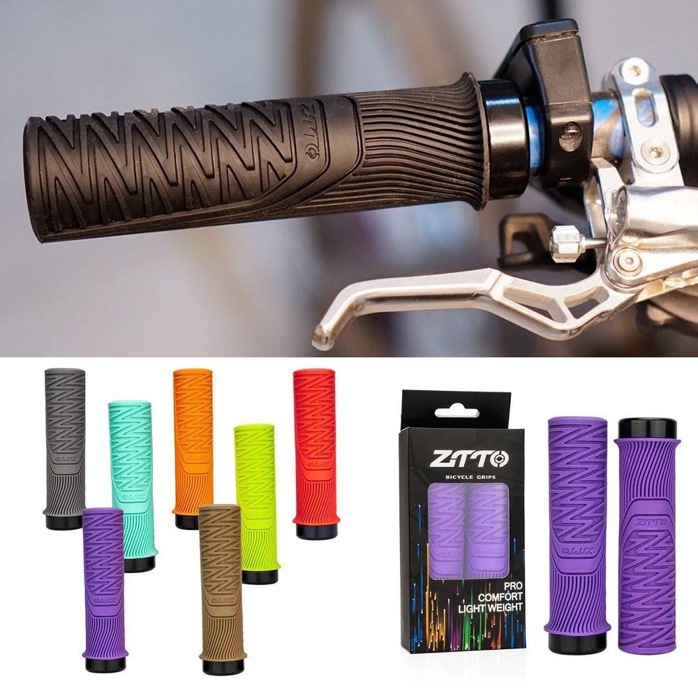 Universal ZTTO MTB Grips 33mm Anti-Slip Bicycle Grips Rubber Shock-Proof Lock-on Grip Mountain Bike Parts