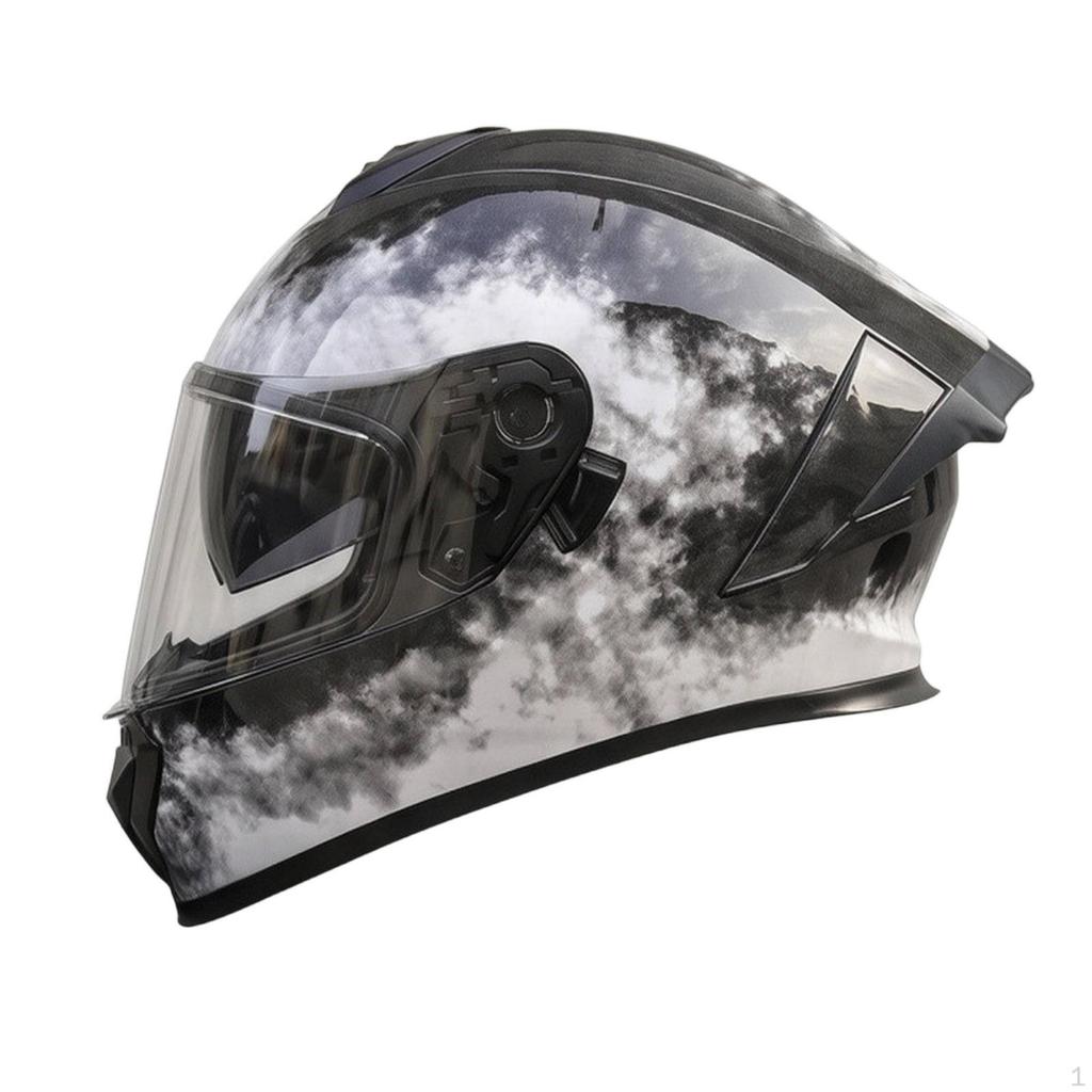 DOT Approved FullCoverage Headgear | CarbonFiberStyle with Visor, for Road Riding M Carbon Fiber