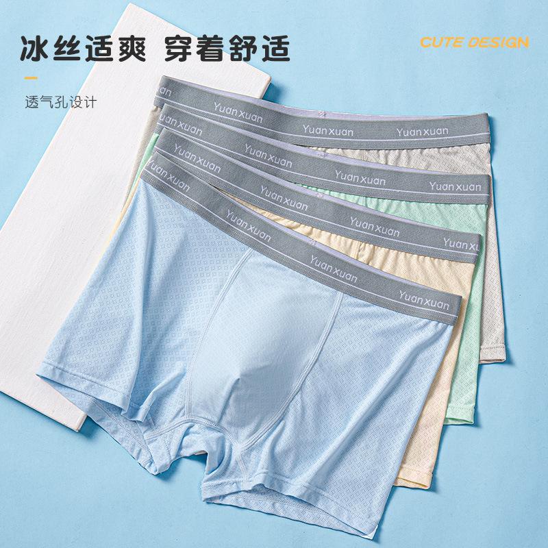 Summer Men's Ice Silk Underwear Thin Teenage Underwear Men's Boys' Underwear Panties