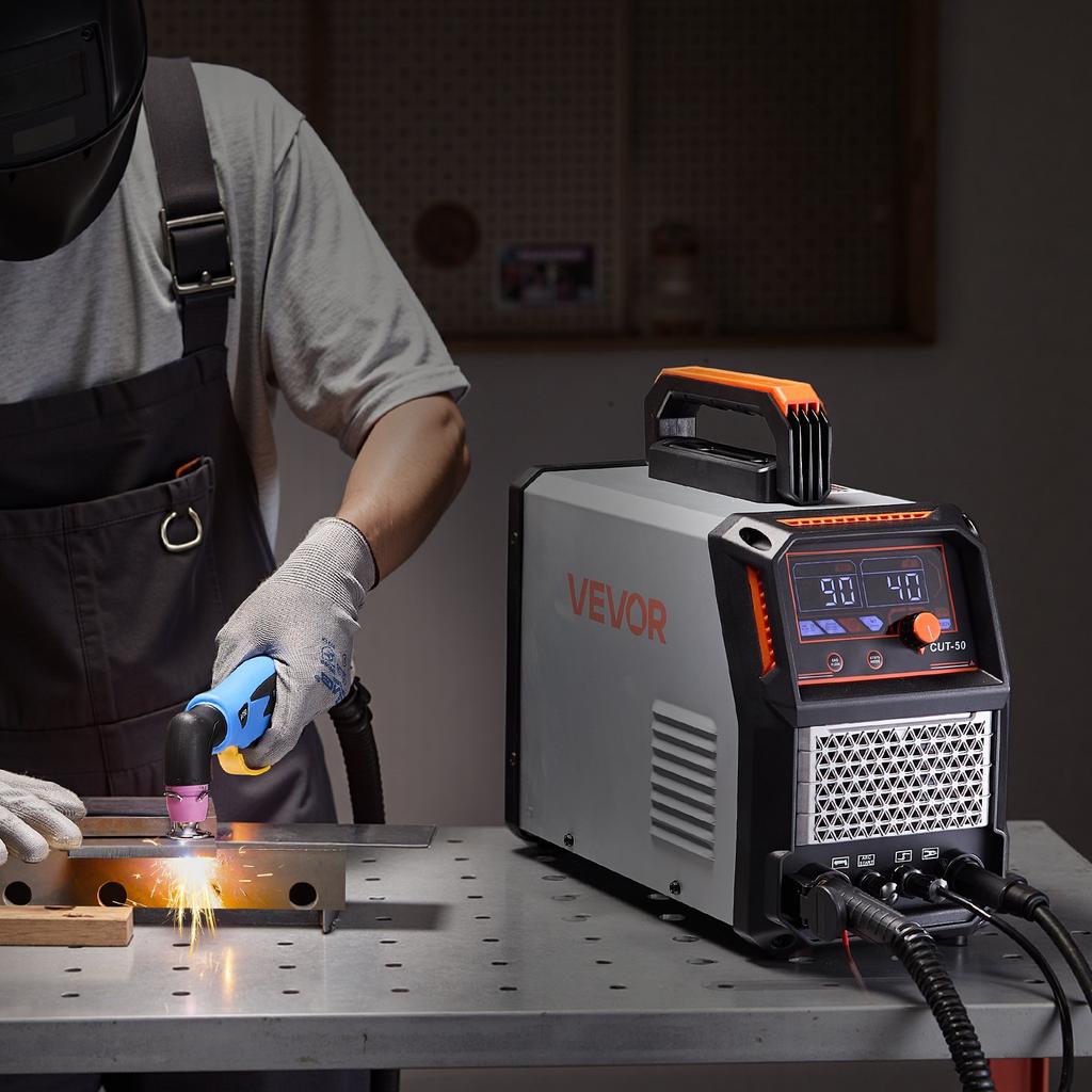 VEVOR Plasma Cutter, 50A Non-Touch Pilot Arc Plasma Cutting Machine