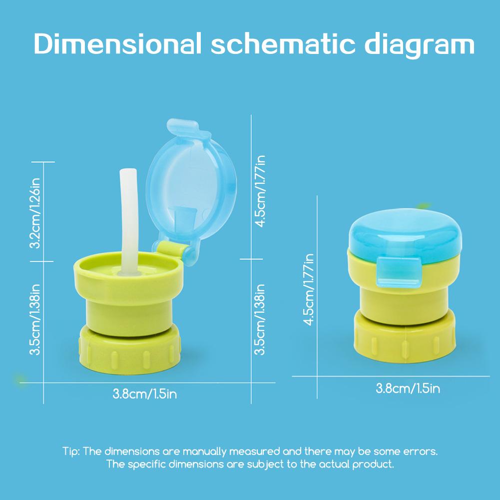 Toddler Spill-Proof Water Bottle Lid With Straw Universal Water Bottle Straw Top Sipping Drinkware Accessories for Soda Juices