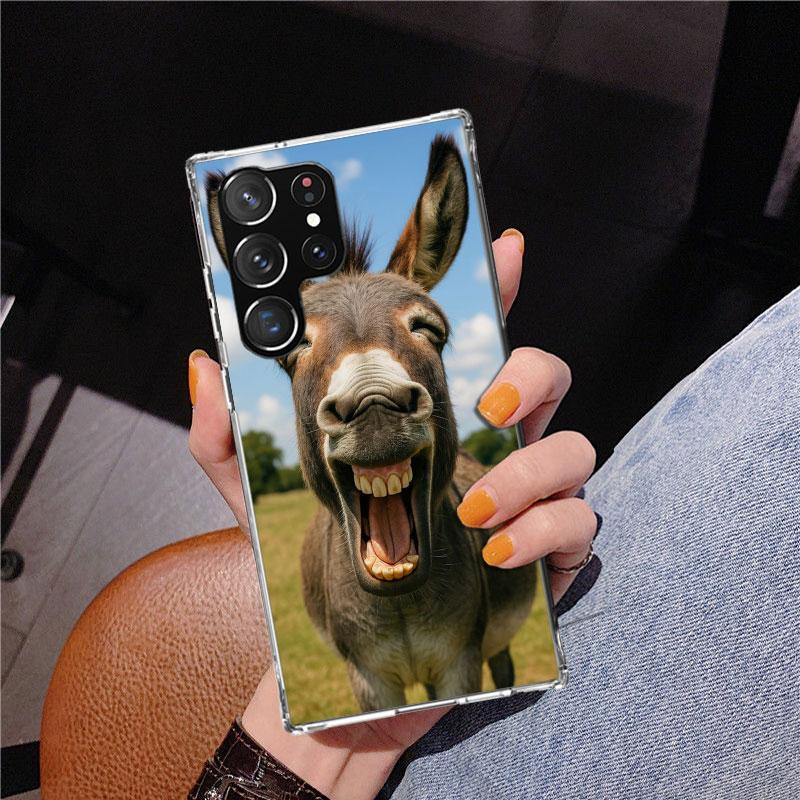 

Funny Donkey Phone Case For Samsung Galaxy S24 S25 Edge S26 Ultra S23 S22 S21 Plus S20 FE + Personalized Print Cover Galaxy S24 Samsung S26 Plus