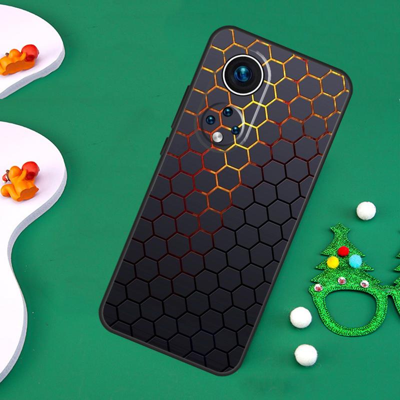 3D Hexagonal Lights Case For Honor Magic 7 5 6 Lite 50 70 90 200 Pro X9c X9b X9a X8a X7a X6a X8 X9 X8b Cover