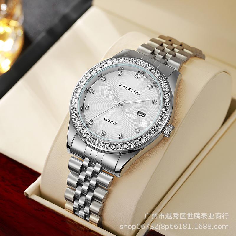 Men S Classic Versatile Men S Watch Non-Mechanical Watch Calendar Steel Belt Men S And Women S Watch Couple Watch