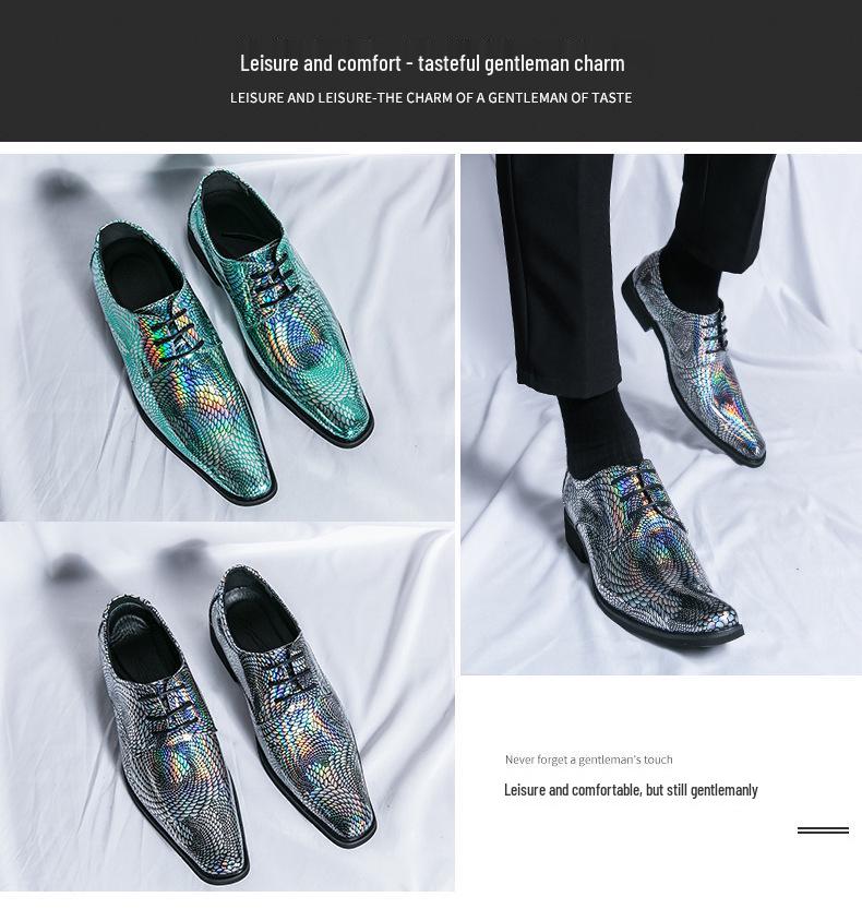 Men's Plus Size Pointed Toe Leather Shoes - Fashionable, Trendy & Casual Groom's Shoes