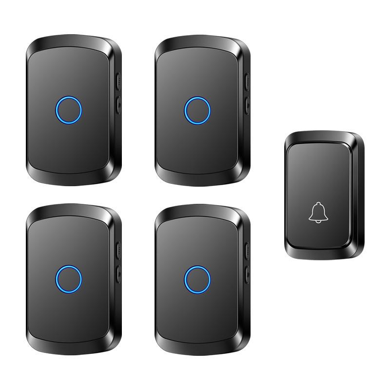 Long-Range Wireless Electronic Doorbell with One-to-Four Caller Capacity, No Wiring Required