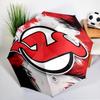 Jersey Devils Logo Umbrella 8-Frame for Travel, Camping, Casual Lightweight Portable Umbrella, Essential for Every Family Holidays Gift