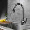 SUS304 Multi-Functional Kitchen Faucet with Pull-Out Sprayer and Three-Speed Water Flow for Single Sink Vegetable Washing Basin