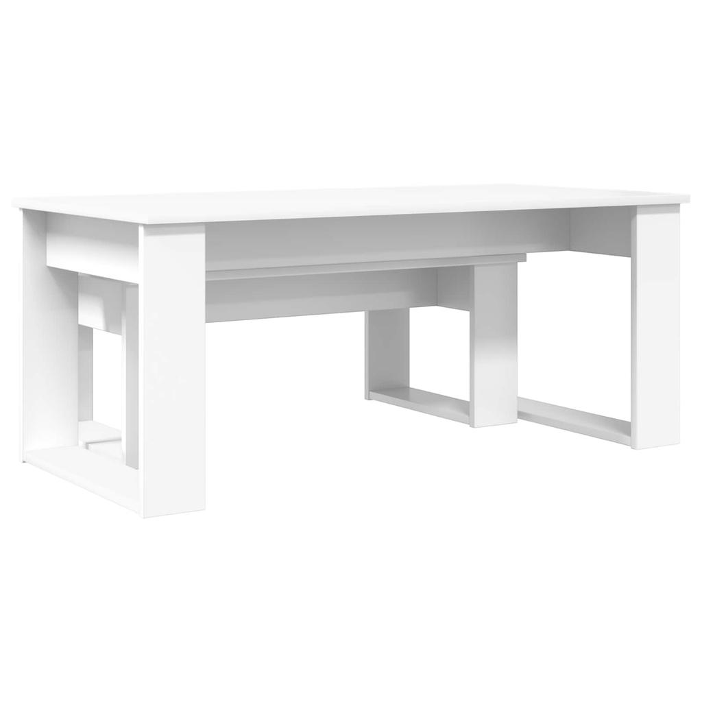 Coffee Table Set 2 Pieces White 100 X 50 X 42 Cm Engineered Wood