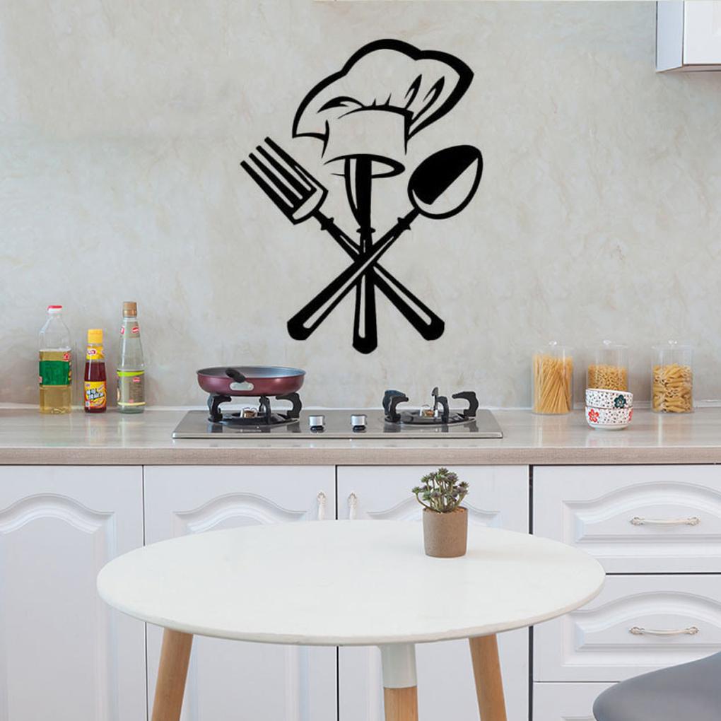 Kitchen Wall Stickers Waterproof Vinyl Walls Decals Art Decorative Sticker Self-adhesive Wallpaper Mural Decal