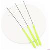 5PCS Plastic Handle Crochet Needle Hook for Hair Braiding, Crochet Hook