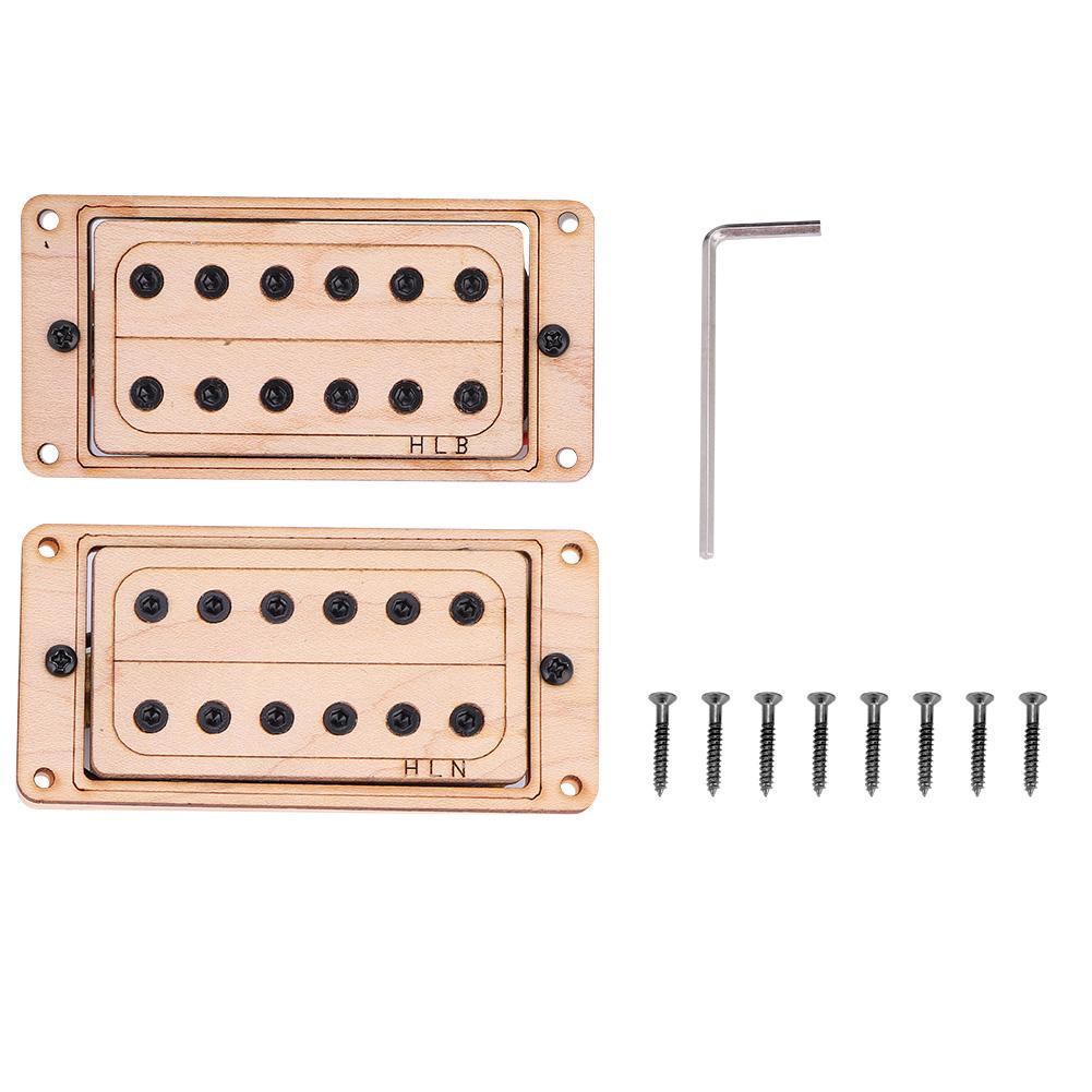 

Maple Wood Magnet Neck Bridge Pickup for SG Jazz Guitar (Black)