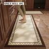 Kitchen Floor Mat Anti-slip Oil-proof Carpet Pvc Leather Waterproof Foot Mats Long Strip Rug American Retro Home Decoration Rugs