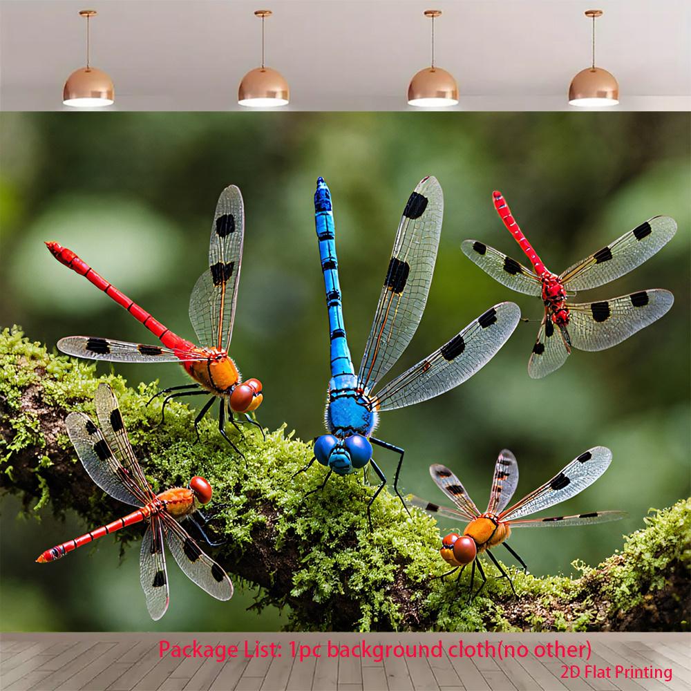 2D plane, insects gathering in the forest, suitable for parties, homes, gardens and outdoor celebrations, polyester fiber (as the picture,100x150cm)