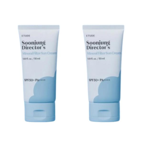 [ETUDE] Soonjung Director’s Mineral Sunscreen SPF 50+ 50ml 1+1 Special Set (NEW) – Mineral & Hypoallergenic UV Protection