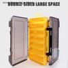 12-Slot Double-Sided Fishing Lure Case, Clear Plastic Storage Box with 2 Buckles