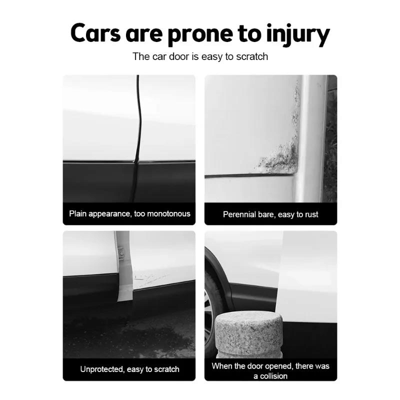 2/4Pcs Car Door Corner Protective Cover Door Scratch Protector Silicone Anti-collision Covers Door Corner Guard Auto Accessories Interior Mirrors 6