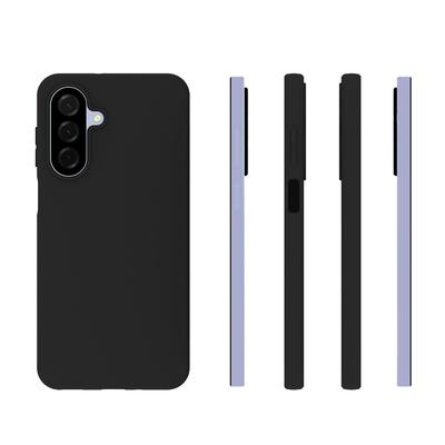 For Samsung Galaxy A17 TPU Case WANLONFENG MS Series Matte Back Cover with Tempered Glass (Big Hole Lens)
