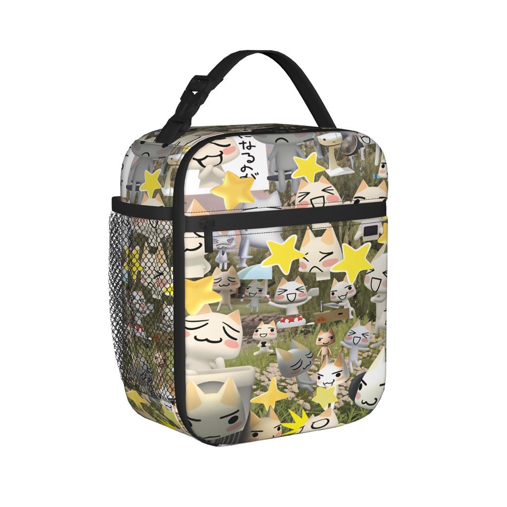 Toro Inoue Cat Lunch Bag For Child Graphic Design Lunch Box Vintage Office Cooler Bag Portable Insulated Oxford Tote Food Bags