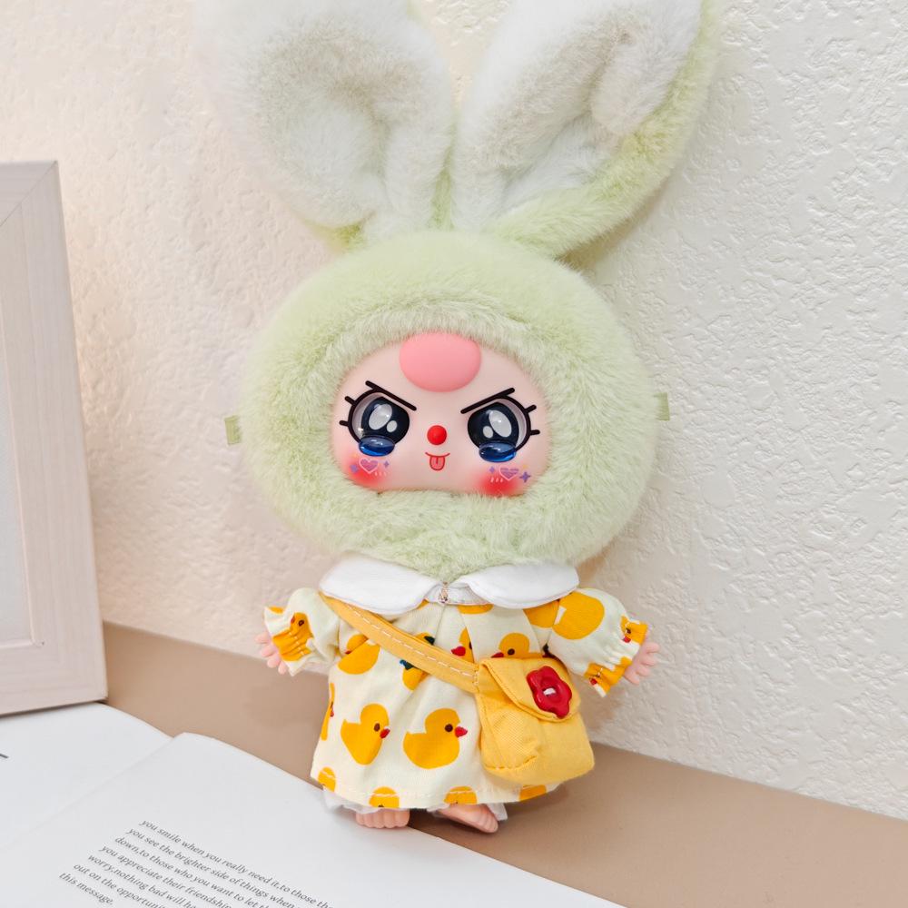 Macaron Little Rabbit Doll Clothes: Cute Pendant, Outfit for 3-Year-Old, Blind Box Edition
