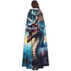 Roaring Dragon Prints Hooded Cloak for Halloween, Role-playing, and Costume Parties - Comfortable and Durable Unisex
