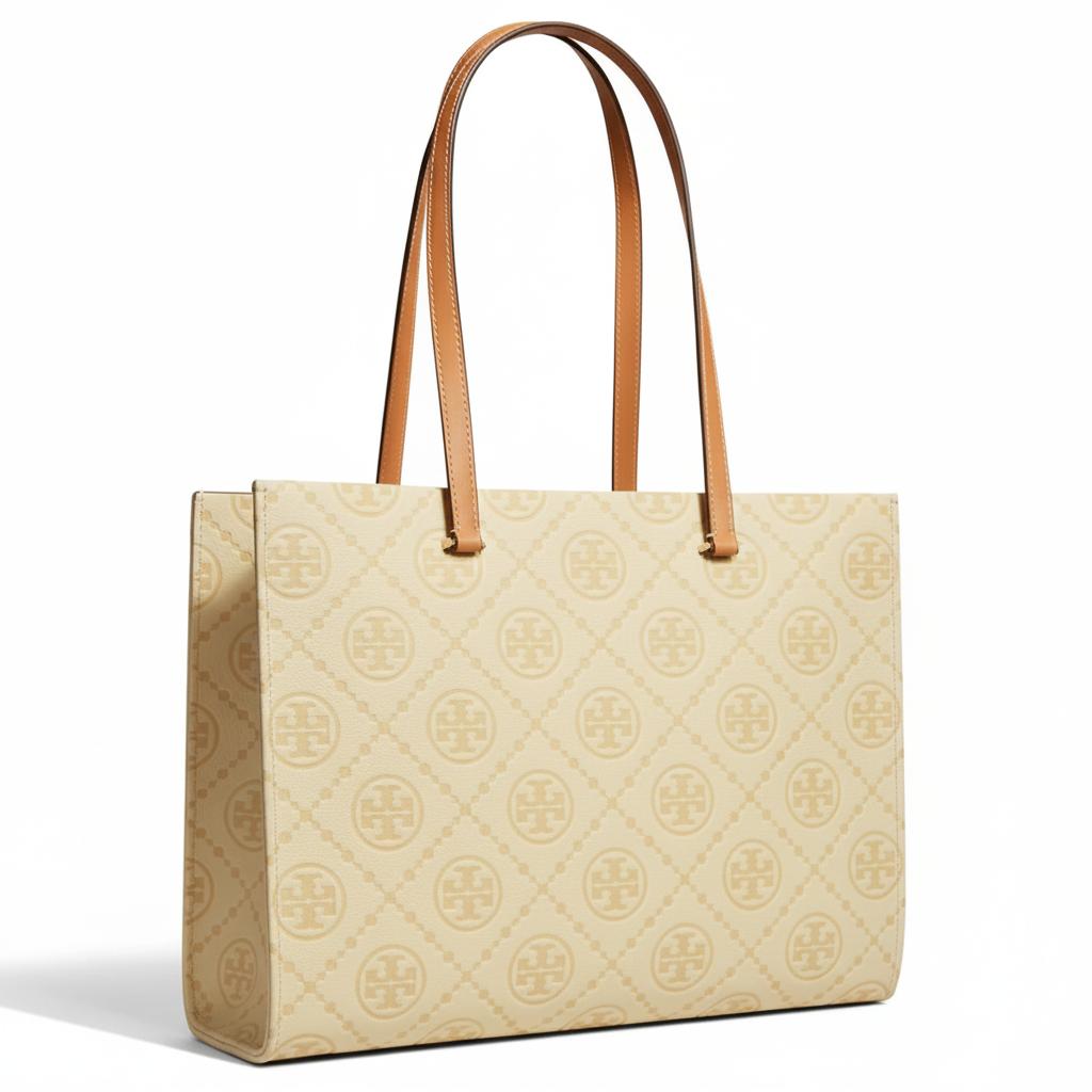 

Tory Burch T Monogram Letter Combination Embossed Pattern Tote Bag Women tote Yellow 167002-250 Basic Set (Bag+Dust Bag)