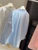 2026 Spring/Summer Women's Long-Sleeve Cotton Shirt Jacket with Sun Protection – Trendy Commuting Style